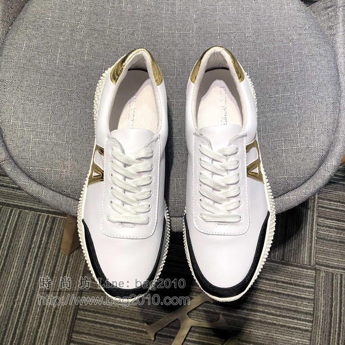 Armani男鞋 高端品質 品牌logo裝飾 荔枝紋牛皮 阿瑪尼低幫休閒男鞋  jpx1260